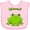 AD-Pink, variant on Inktastic Kisses? Cute Frog Boys or Girls Baby Bib