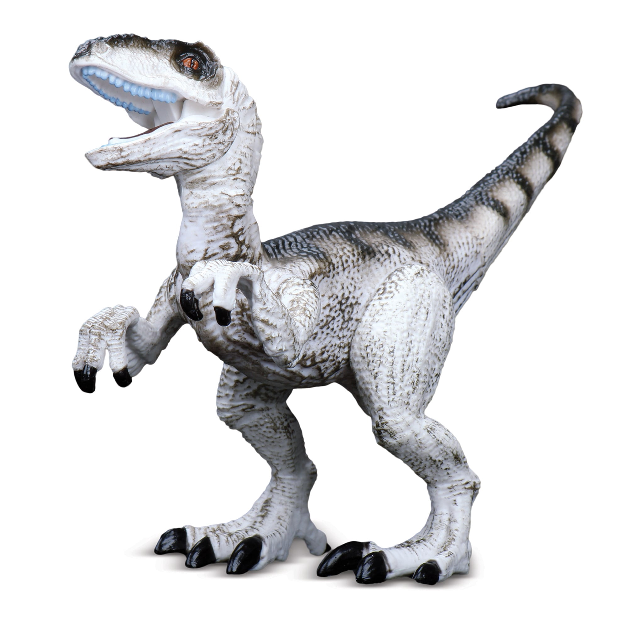 4 Pack Dinosaur Attack 7" Figures Set (T Rex, Dilophosaurus, Velociraptor, Triceratops)