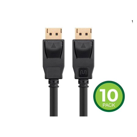 UPC: 0889028154786 | Monoprice DisplayPort 1.2a Cable  10 Feet (10-Pack) up to 4K (3840x2160p) 3D Video  High Bit Rate 2 (HBR2) – Select Series