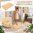 thumbnail image 2 of Chenille Bathroom Mat Absorbent Non Slip Floor Beige 16x24 Inch Shower Area Bathtub Side Mat, 2 of 6