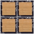 thumbnail image 1 of ColoMX Posavasos de bambú tejido para taza cuadrada, posavasos para taza de té, decoraciones para mesa de té, 4 Uds., 1 of 7