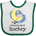 thumbnail image 3 of Inktastic Dreaming About Hockey Boys or Girls Baby Bib, 3 of 4