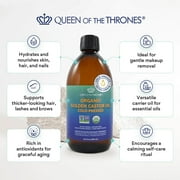 Queen of the Thrones Organic Golden Castor Oil, Multipurpose Clean Beauty Product, 16.9 fl oz