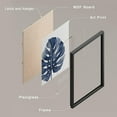 thumbnail image 4 of PixonSign 4 PCS Adhesive Canvas Poster Watercolor Blue Tropical Leaves Framed Wall Art Nature Wilderness Digital Modern Art Decorative Botanical Floral Elements Print Set - 12"x16" Black, 4 of 5