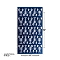thumbnail image 2 of Mainstays Patriotic Cotton Blend Cotton Blend Beach Towel, 36 x 72 in, Navy Blue Lobster, 2 of 7