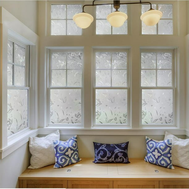 17.5" x 78.7" Privacy Window Film Decorative Home Security Glass Film