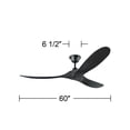 thumbnail image 4 of Visual Comfort and Co. 60" Visual Comfort Maverick Matte Black Ceiling Fan with Remote, 4 of 4