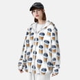 thumbnail image 3 of Vsdgher Sweat à Capuche Imprimé Motif Café pour Hommes Femmes, Manches Longues Protection Solaire Pêche pour Course Natation-TTG, 3 of 7