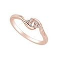 thumbnail image 2 of AFFY 1/10 Carat CT Round White Natural Diamond Bypass Engagement Wedding Promise Ring In 14k Solid Rose Gold (I-J Color, I2-I3 Clarity, 0.10 Cttw) Ring Size-4, 2 of 3