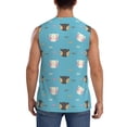 thumbnail image 4 of Uemuo Cat Fish Pattern Men's Sleeveless T-Shirt,Muscle Athletic Tank Top, Moisture-wicking Quick-dry Breathable Classic Tee Top for Gym Run Outdoor Sports-3X-Large, 4 of 8