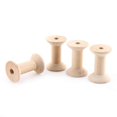 thumbnail image 4 of Pack of 10 empty wooden thread spools, natural wood color, 47 mm x 31 mm, 4 of 4