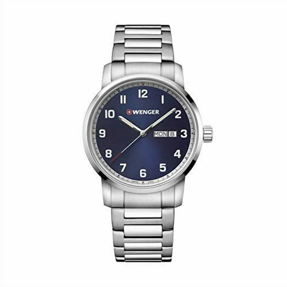 Wenger Attitude Men's Blue Dial Stainless Quartz Watch 01.1541.121