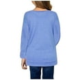 thumbnail image 6 of oqasdz Child Kids Girls Tunic Tops Crew Neck Solid Color Side Button Long Sleeve Comfortable Casual Loose Tee T Shirt Size 10 Y-11 Y, 6 of 6