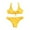 Yellow, variant on TOOYOU Women Swimsuit Solid Color Print Split Bathing Suits High Waist Pants Suspender Backless Bikini 2025 Swim Suit Red