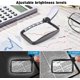 thumbnail image 5 of 1x Magnifying Rectangular Magnifier With Foldable 5 Led Magnifying Light, 2 Intensity Modes For Reading Books, Pages, Magazines, Newspapers, Maps, Jew, 5 of 5