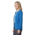 thumbnail image 3 of Turtle Bay New York Women’s Button-Up Cotton Cardigan, Crewneck with Front Pockets, 3 of 5