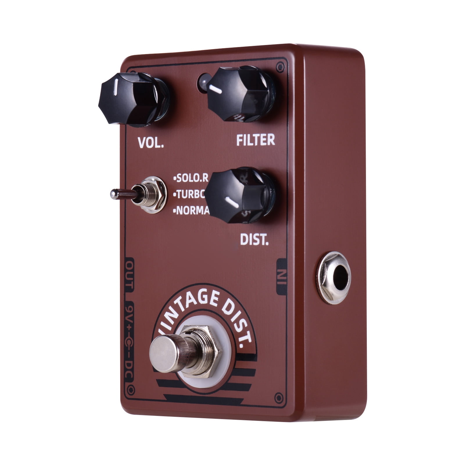 Elowen Effect Pedal Control D-11 Vintage Distortion Guitar Effect Pedal with Volume Filter and Distortion Controls True Bypass Design for Electric Guitar