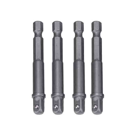 

landege 4pcs 1/4 Inch 6.35mm Hexagonal Handle Square Head Socket Extension Bar Connecting Rod Sleeve Hex Universal Sleeve Connecting Rod (Length 65mm)