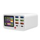 thumbnail image 5 of Estación De Carga Inalámbrica USB, Estación De Cargador Multi USB De 65W 8 Puertos Con Pantalla De Pantalla, Multi Dispositivo Smart IC Desktop Organizer Hub Para, 5 of 7