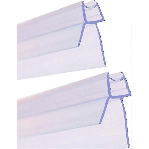 2 Pieces 900mm Shower Door Seal - Straight/Curved Glass, 46mm, 20mm Max Gap