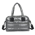 thumbnail image 1 of AMERTEER Sac Messager Rétro en Coton Rembourré Nylon pour Femmes Grand Sac à Poignée Supérieure (Vert), 1 of 6