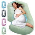 thumbnail image 1 of Almohada de embarazo PILLANI en forma de V C en forma de U con funda para todo el cuerpo, 1 of 9