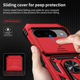 thumbnail image 4 of for Google Pixel 9 Pro XL Case with Camera Lens Cover, HD Screen Protector, 10 FT Military Grade Drop Protection, Magnetic Ring Holder Kickstand Protective Phone Case, Red, 4 of 13