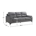 thumbnail image 7 of Pemberly Row Leather Match Sofa in Dark Gray, 7 of 7