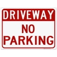 thumbnail image 1 of No Parking With Driveway Header Sign, 18x24 Corrugated Plastic, 1 of 1