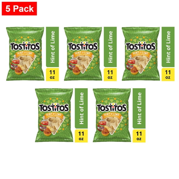 Tostitos Hint of Lime Flavored Tortilla Chips 11 oz - 5 Pack