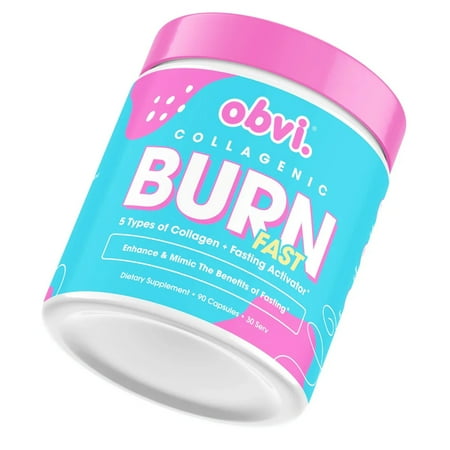 Obvi Collagenic Burn Fast Collagen Peptides Infused Fat Burner, 90 Capsules