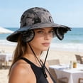 thumbnail image 4 of Solar Fan Hat with Detachable Design, Outdoor Sun Hat Featuring 3-Speed Solar Powered Fan, Neck & Face Cover for Hiking, Gardening, Camping, Travel, Breathable Mesh, 4 of 6