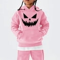 thumbnail image 2 of Mercatoo Halloween Hooded Sweatshirt for Kids Long Sleeve Pumpkin Printed Tops Boys Girls Warm Peppy Hoodie with Pocket, 2 of 6