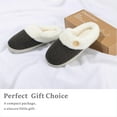 thumbnail image 5 of Womens Slipper Warm Comfy Memory Foam House Slippers Knitted Shoes Faux Fur Lined Anti-Skid Rubber Sole Bedroom Cozy Indoor Outdoor Slippers, 5 of 7