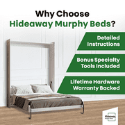 Murphy Bed Kit | Vertical Queen Wall Bed Hardware Kit To Build a DIY Murphy Bed Cabinet