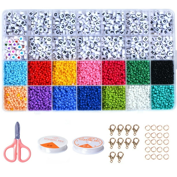 Cuentas Semilla Bsvklp Vidrio Mezcladas Colores Kit Fabricación Pulseras Conjunto DIY