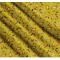 thumbnail image 3 of Soimoi Yellow Cotton Voile Fabric Insect & Cat Animal Print Fabric by The Yard 42 Inch Wide, 3 of 7