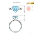 thumbnail image 4 of Angara Natural 2.52 Ct. Aquamarine Solitaire Ring in Sterling Silver for Women (Ring Size: 4.5), 4 of 9