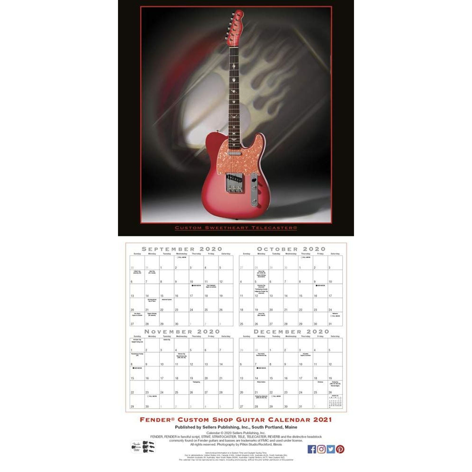Fender Custom Shop Calendar 2021 
