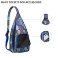 thumbnail image 4 of Tropical Beach Sling Backpack - Seashell & Marine Life Design Shoulder Bag, Fashionable Lightweight Pack for Women & Men, 4 of 4