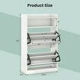 thumbnail image 3 of Costway Armoire de Rangement pour Chaussures avec 2 Tiroirs Basculants, Tablettes Réglables Amovibles pour l'Entrée, 3 of 10