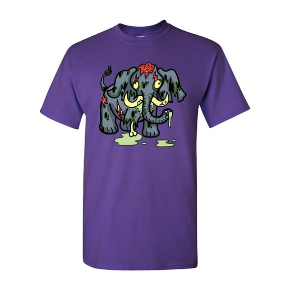 Zombie Elephant Undead Animals Adult DT T-Shirt Tee