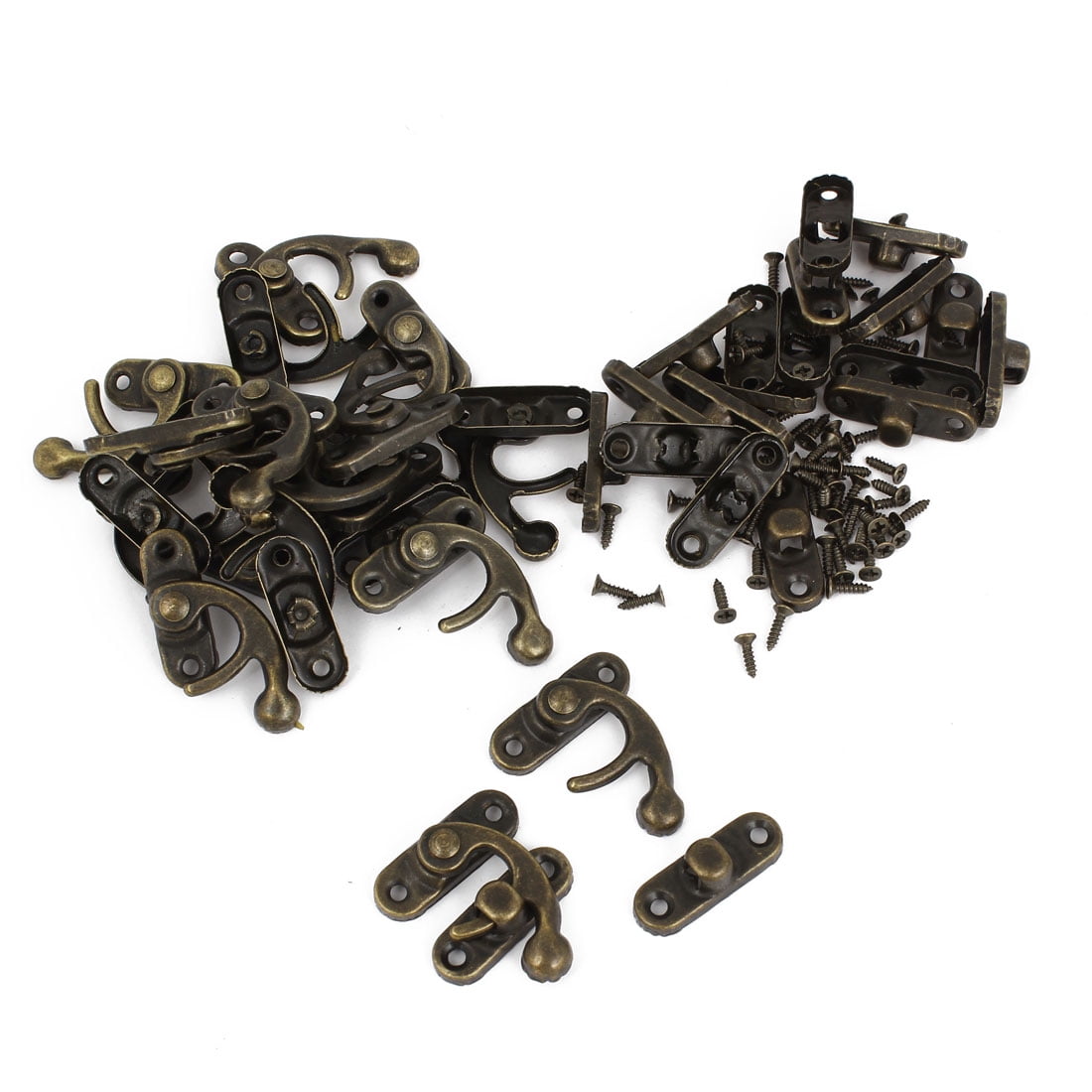 Uxcell Right Latch Hook Antique Wood Necklace Box Case Catch Hasp