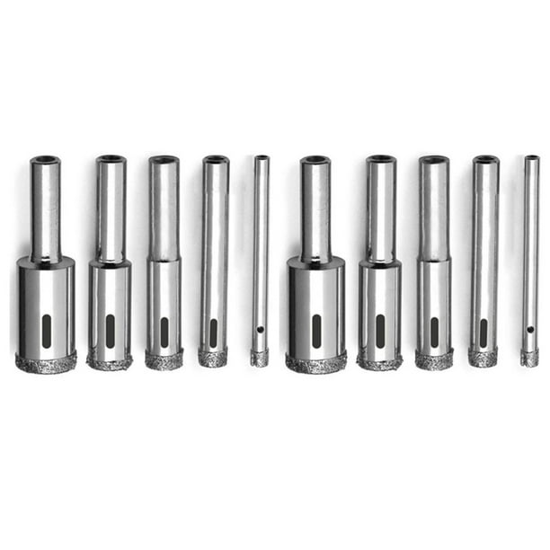 10X Glass Drill Bit Set Drill Bits Glass Saw Bottle Extractor Remover Tool