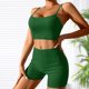 thumbnail image 5 of Trajes deportivos de Fitness para mujer, ropa de gimnasio de Color sólido, jersey de cintura elástica con cuello redondo FLhrweasw Nuevo, 5 of 9