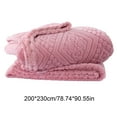 thumbnail image 3 of Nkmbld Faux Fur Throw Blanket for Couch, Thickened Taffeta Blanket Solid Color Bed Covering Blanket, Machines Washable, All-Season Use, Pink, 3 of 8