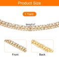 thumbnail image 2 of 1 Yard 3 Rows Rhinestone Close Chain Trim AB Rhinestone with Gold Base, 2 of 6