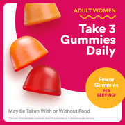SmartyPants Womens Plus Multi & Omega-3 Gummies, Improved Formula, 50% Less Sugar, 120 Ct