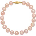 thumbnail image 3 of 14K Yellow Gold 8-9mm Pink Near Round Freshwater Cultured Pearl Bracelet (7.5 X 8.5) Made In Canada ppn080-7.5, 3 of 5