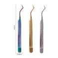 thumbnail image 6 of iaksohdu Nail Art Clip Good Elasticity Anti-static Non-slip Tight Bite Stainless Steel Fish Stripe High Precision Eyelash Tweezer Makeup Supply, 6 of 8